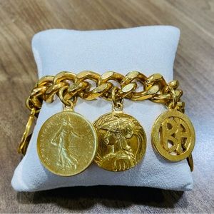Ben Auman Gold Coin Charm Bracelet